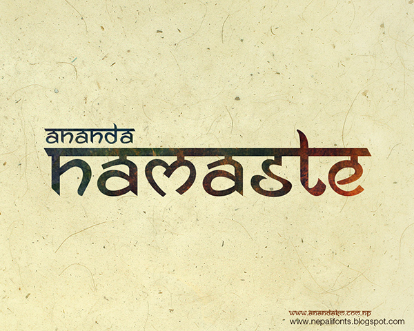 Ananda Namaste Free Font on Behance