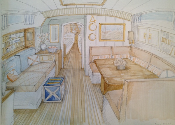Interior Design/Sailboat Cabin Interior on Behance
