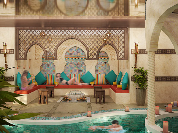 Indoor pool for a Hotel (Dubai-UAE) on Behance