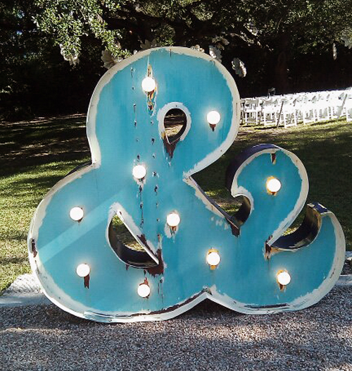 ampersand marquee sign light up sign and sign