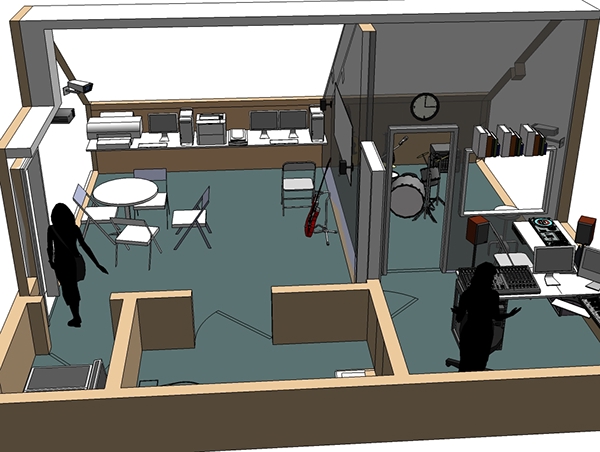Designing a Recording Studio for academic use. on Behance