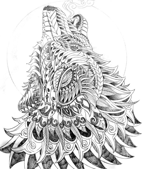 Wolf Mandala Coloring Pages Coloring Pages