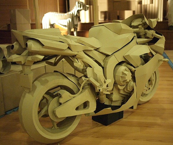 papercraft - cardboard motorcycle on Behance