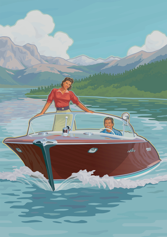 clip art classic boat - photo #15