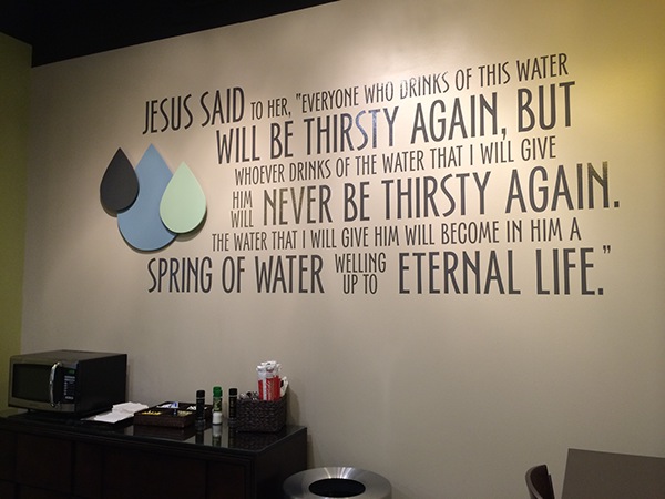 Using wall  art  to communicate and inspire CSS Religion