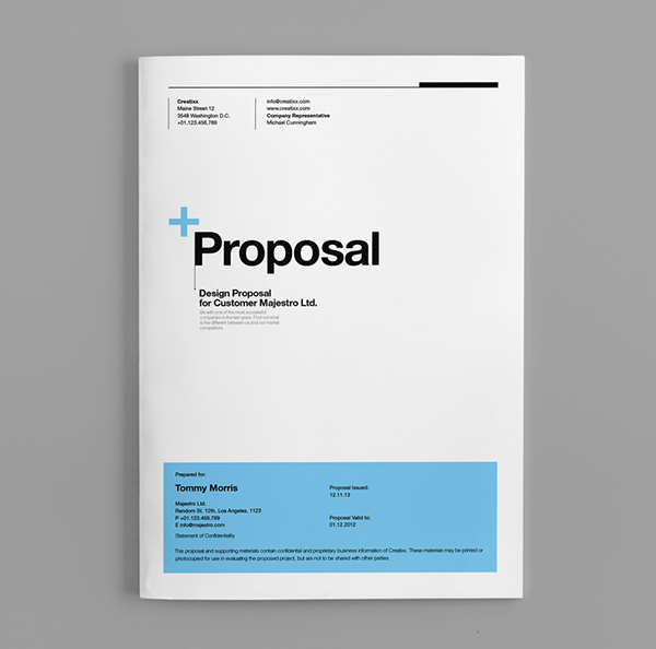 Proposal Template Suisse Design with Invoice on Behance