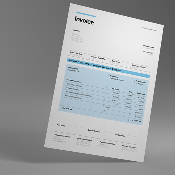 proposal template suisse design with invoice on behance