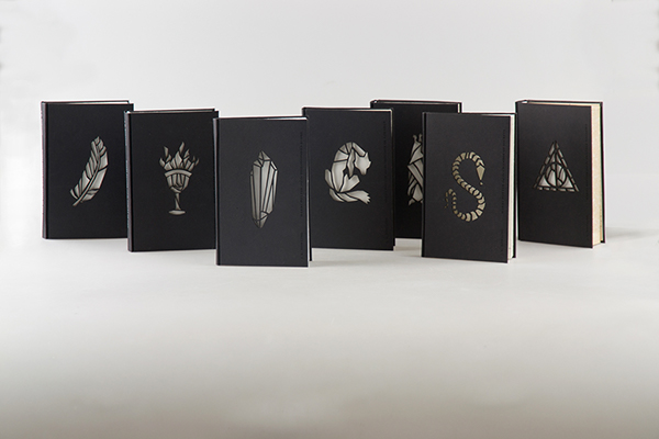 Book covers -- minmal, laser-cut designs