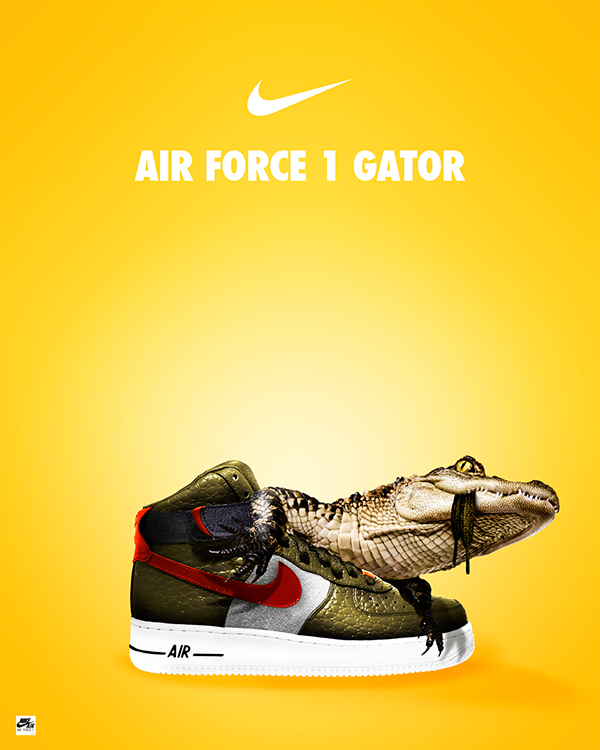 Nike Air Force 1 Gator Ad Concept By Seth Agress Via Behance