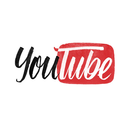 Logo Youtube calligraphié