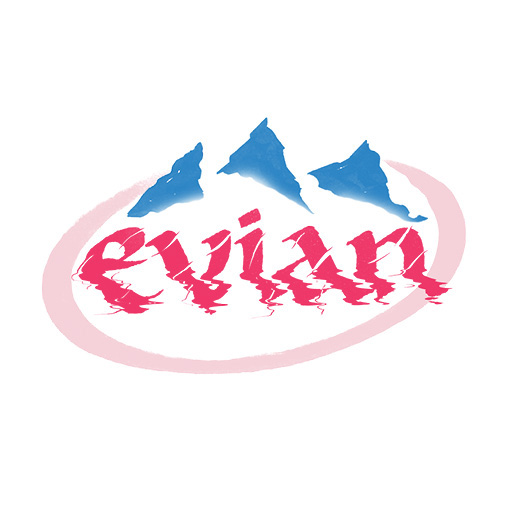 Logo Evian calligraphié