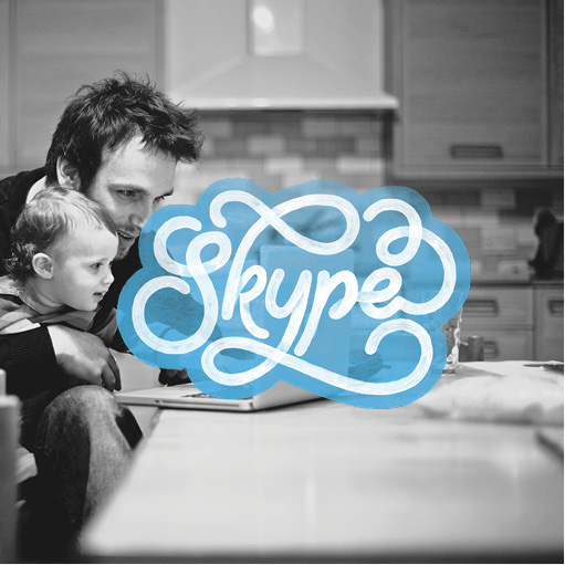 Logos de marque : Skype calligraphié