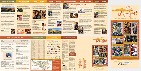 Colorado Mountain Winefest event brochure; Amy Nuernberg (CMW 