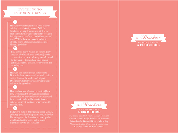 a brochure on how to make a brochure on Behance