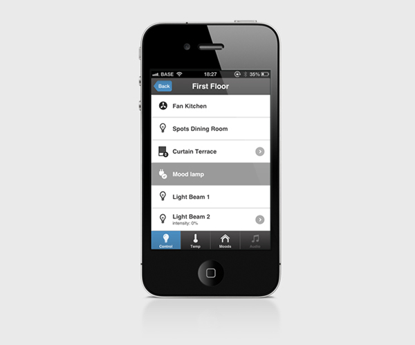 Home Control app on App Design Served