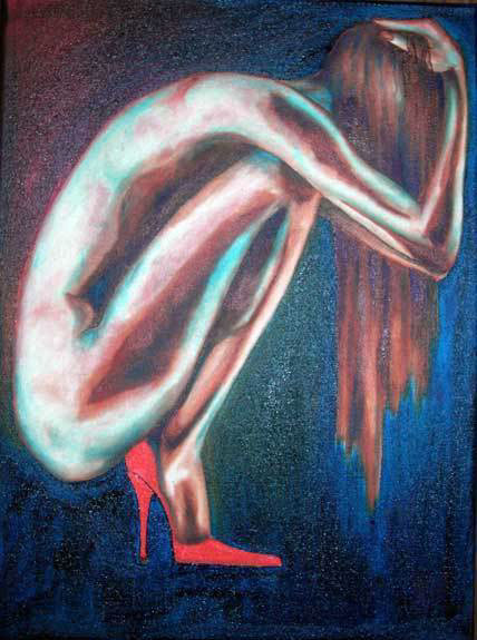 Despair painting oil on canvas by Izabela Wojcik