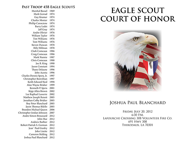 Joshua Blanchard's Eagle Court of Honor Press Kit on Behance
