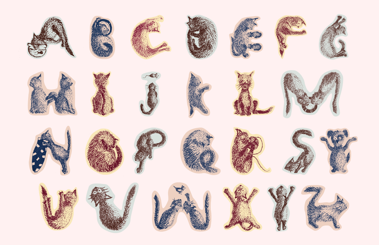 cat alphabet clipart - photo #23